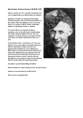 A preview of a PDF biography for Denison, Holman Thomas